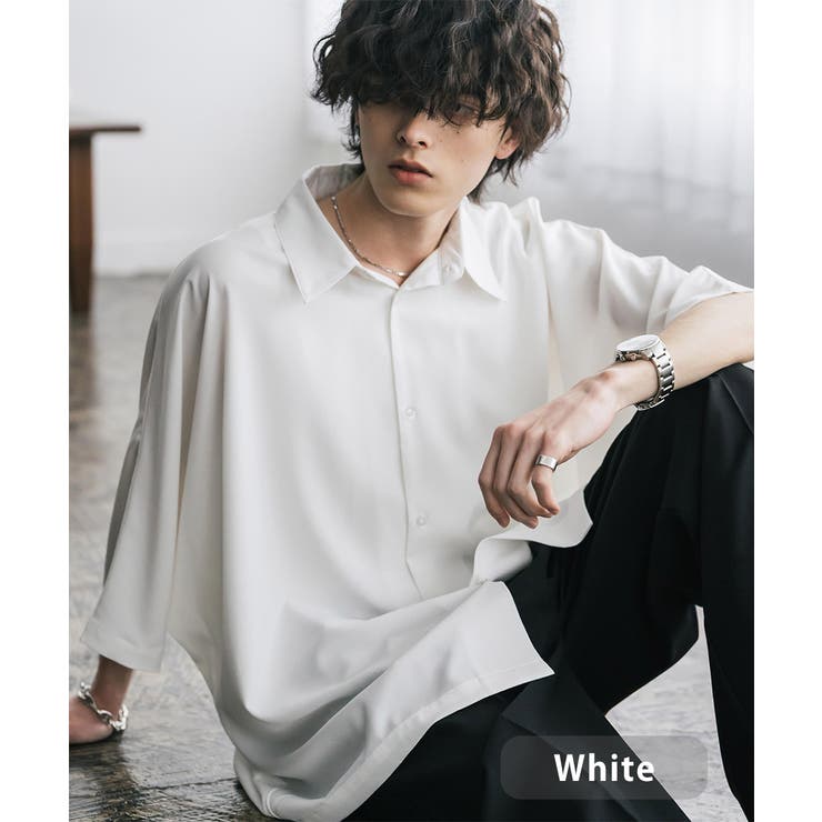 ホワイト | 接触冷感 ドルマンシャツ 半袖 | Rocky Monroe