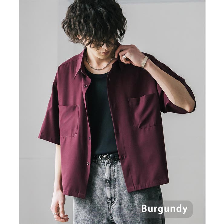 バーガンディ | 接触冷感 シャツ 半袖 | Rocky Monroe