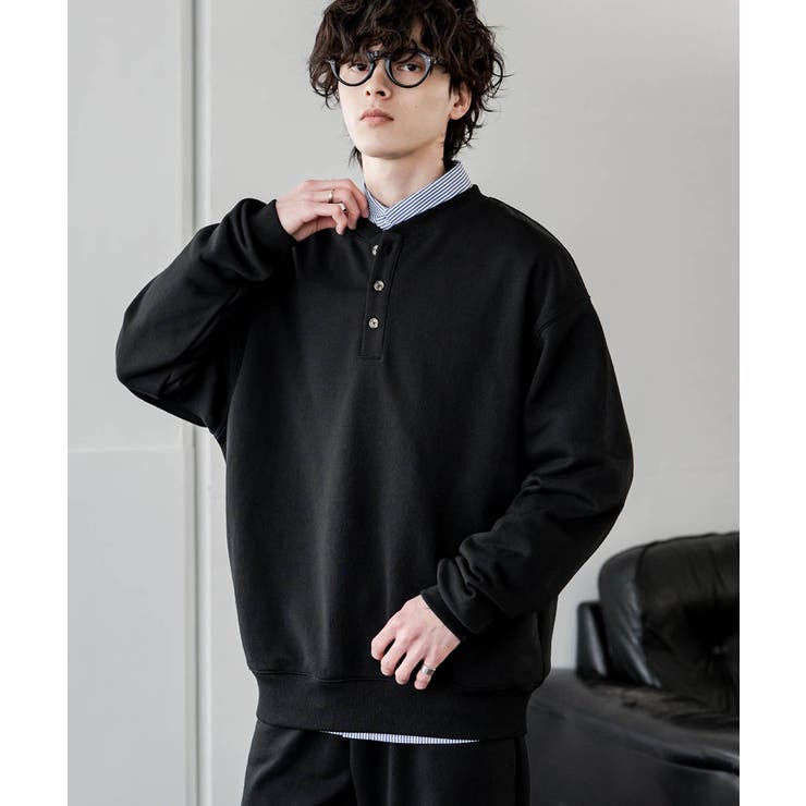 トレーナー 裏毛 ヘンリーネック | Rocky Monroe | 詳細画像3 
