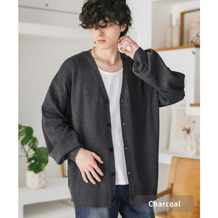 チャコール | 接触冷感 カーディガン サマーニット | Rocky Monroe