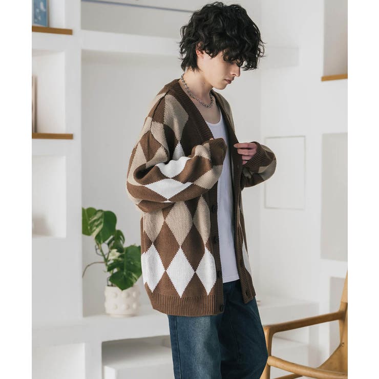 ニットカーディガン 総柄 チェック | Rocky Monroe | 詳細画像23 