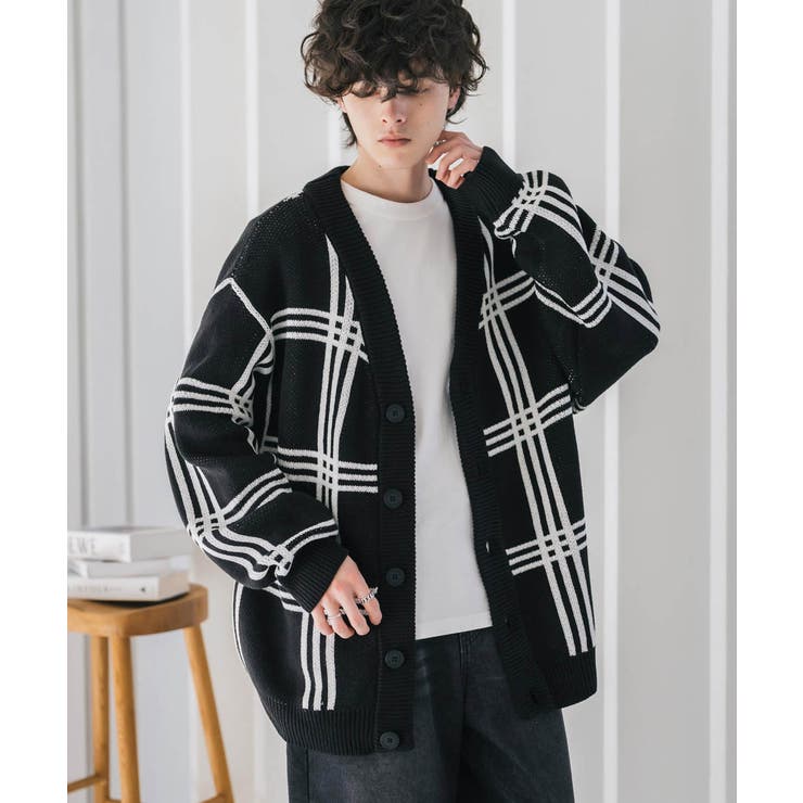 ニットカーディガン 総柄 チェック | Rocky Monroe | 詳細画像34 