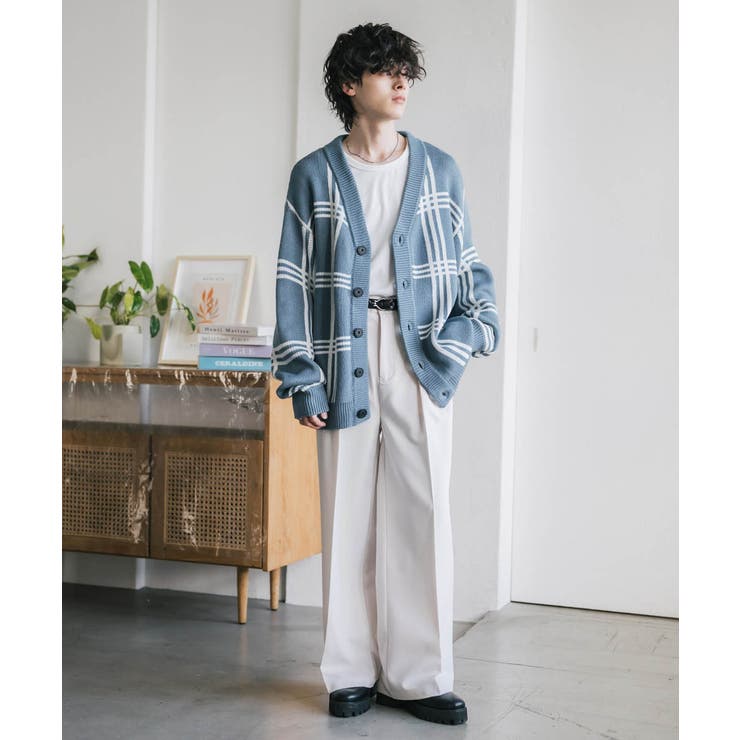 ニットカーディガン 総柄 チェック | Rocky Monroe | 詳細画像37 