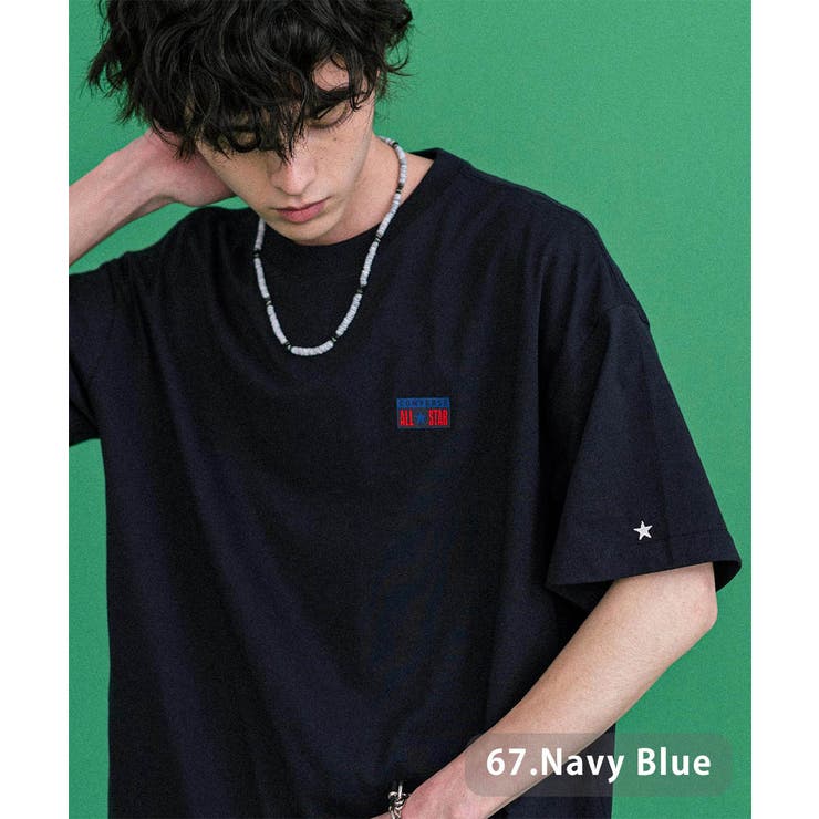 67.ネイビーブルー | CONVERSE ロゴT 半袖 | Rocky Monroe