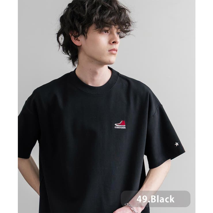 49.ブラック | CONVERSE ロゴT 半袖 | Rocky Monroe