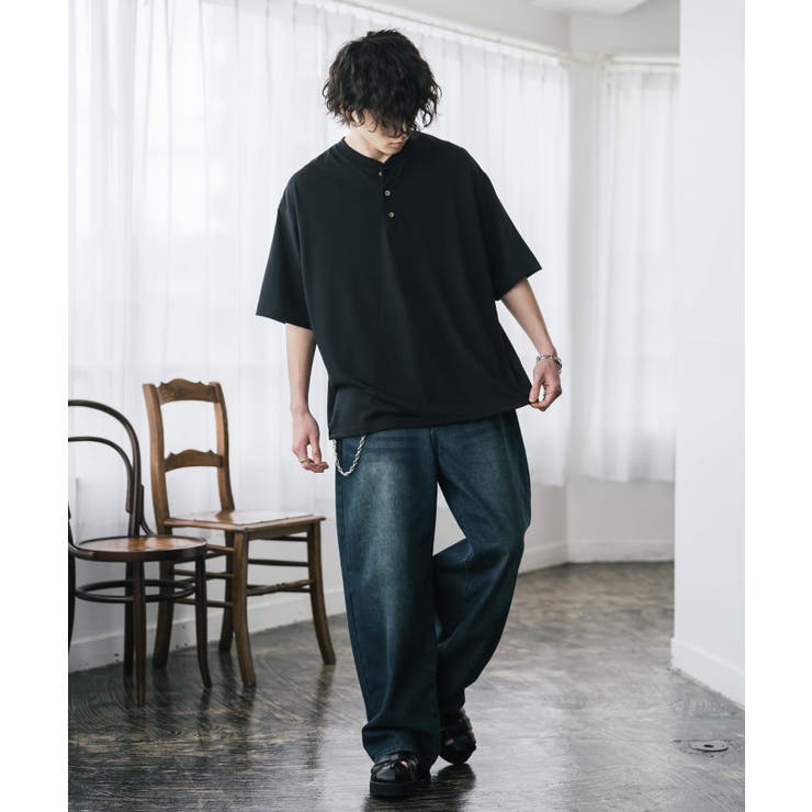 接触冷感 Tシャツ ヘンリーネック | Rocky Monroe | 詳細画像4 