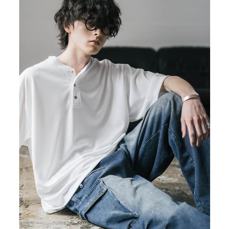 接触冷感 Tシャツ ヘンリーネック | Rocky Monroe | 詳細画像7 