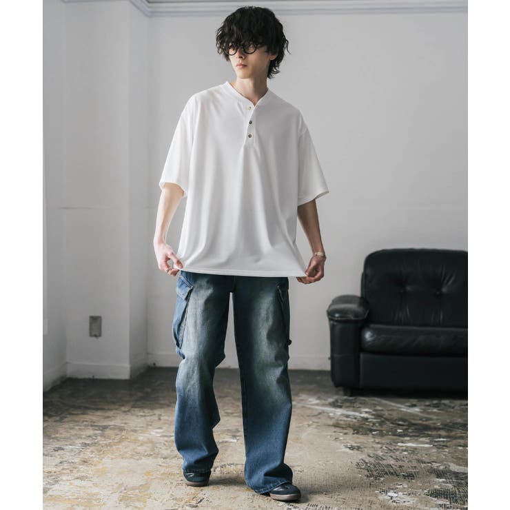 接触冷感 Tシャツ ヘンリーネック | Rocky Monroe | 詳細画像8 