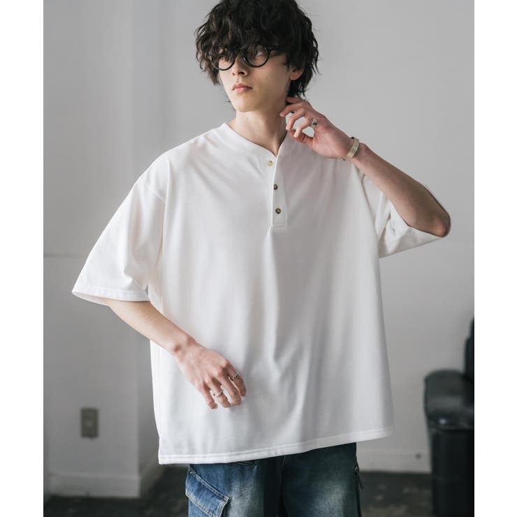 接触冷感 Tシャツ ヘンリーネック | Rocky Monroe | 詳細画像10 