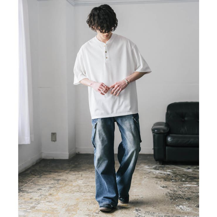 接触冷感 Tシャツ ヘンリーネック | Rocky Monroe | 詳細画像11 