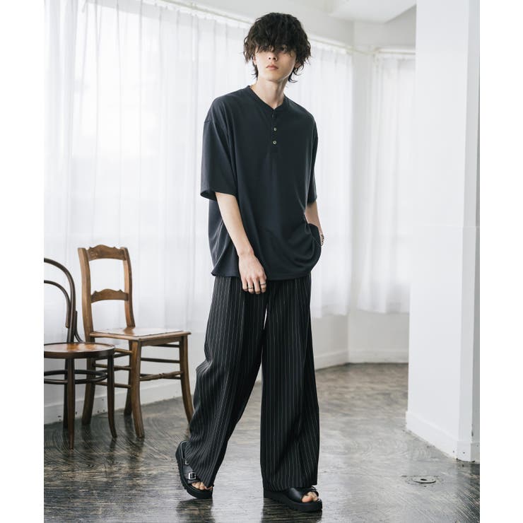 接触冷感 Tシャツ ヘンリーネック | Rocky Monroe | 詳細画像14 