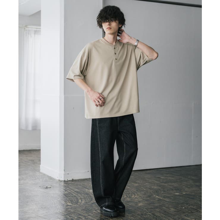 接触冷感 Tシャツ ヘンリーネック | Rocky Monroe | 詳細画像18 