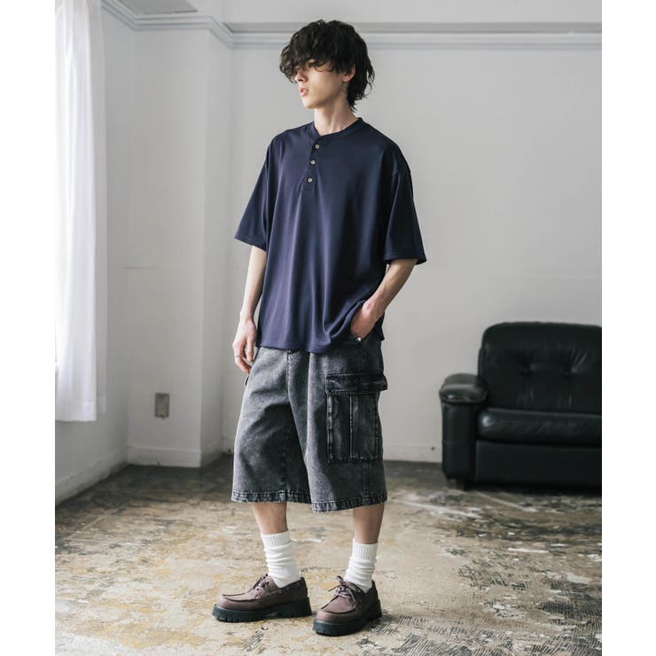 接触冷感 Tシャツ ヘンリーネック | Rocky Monroe | 詳細画像22 