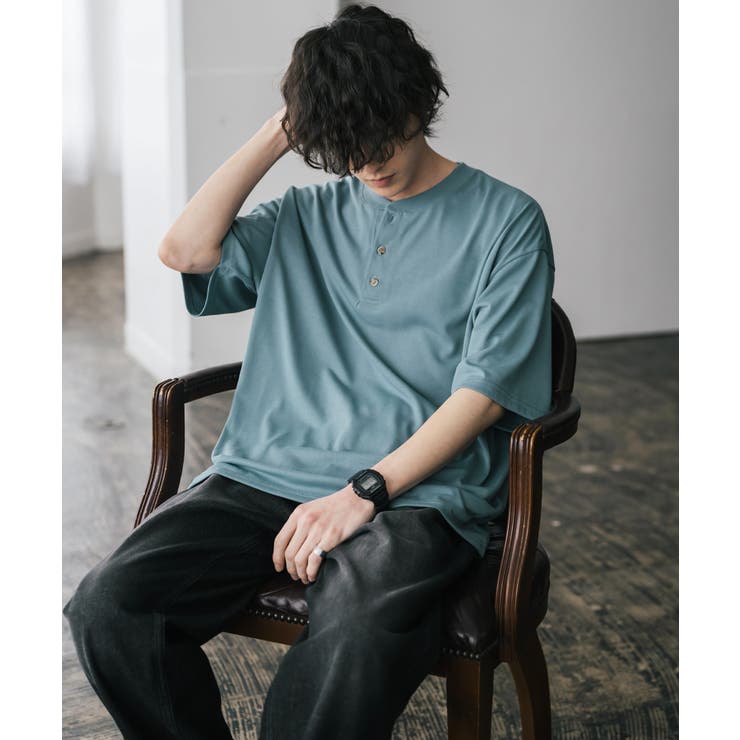 接触冷感 Tシャツ ヘンリーネック | Rocky Monroe | 詳細画像24 