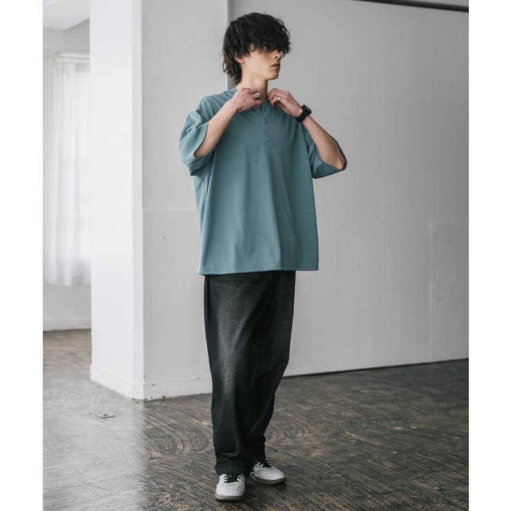 接触冷感 Tシャツ ヘンリーネック | Rocky Monroe | 詳細画像25 