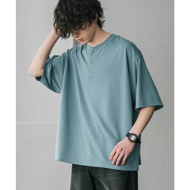 接触冷感 Tシャツ ヘンリーネック | Rocky Monroe | 詳細画像26 