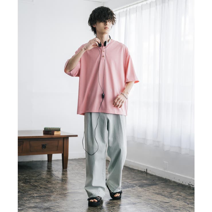 接触冷感 Tシャツ ヘンリーネック | Rocky Monroe | 詳細画像29 