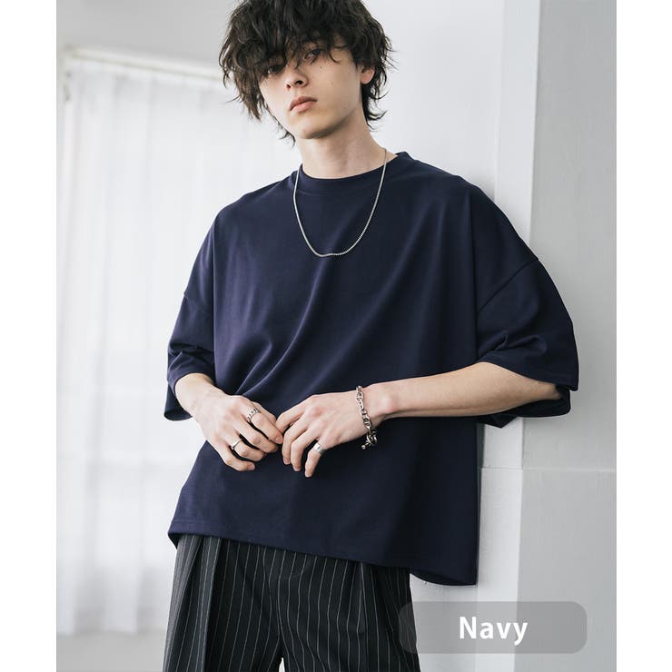 ネイビー | Tシャツ 半袖 ショート丈 | Rocky Monroe