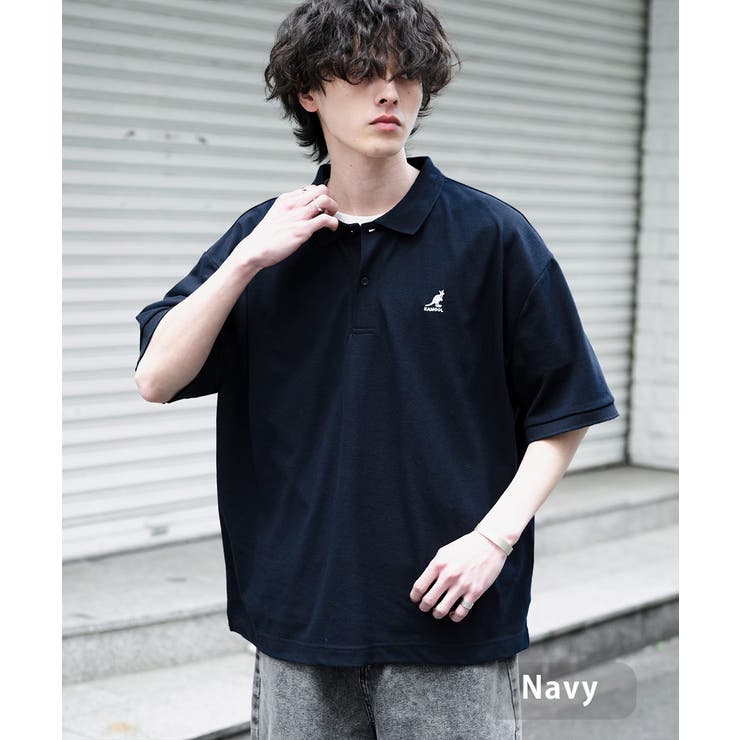 ネイビー | KANGOL 半袖ポロシャツ 接触冷感 | Rocky Monroe