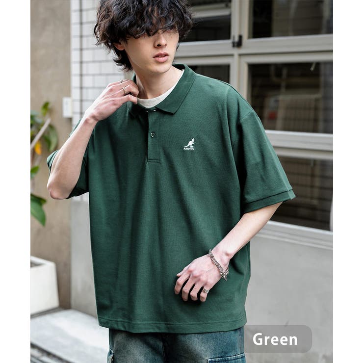 グリーン | KANGOL 半袖ポロシャツ 接触冷感 | Rocky Monroe
