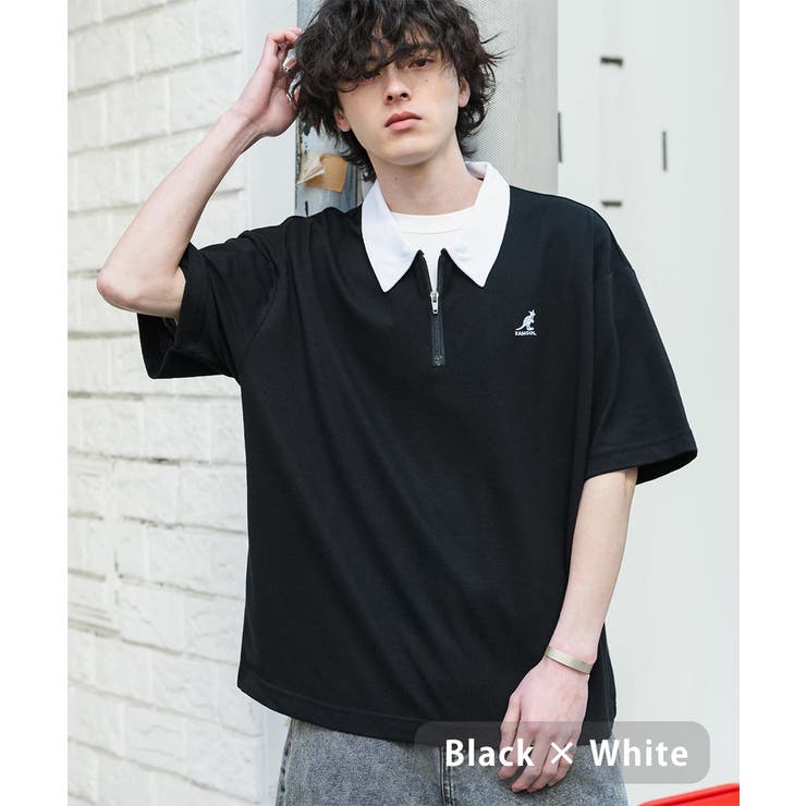 ブラック×ホワイト(クレリック) | KANGOL カンゴール ポロシャツ | Rocky Monroe