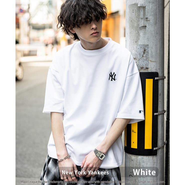 ホワイト(NY) | MLB プリントTシャツ オーバーサイズ | Rocky Monroe