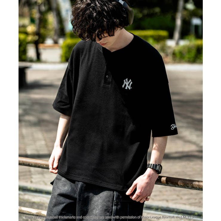MLB ワッフルTシャツ ヘンリーネック | Rocky Monroe | 詳細画像10 