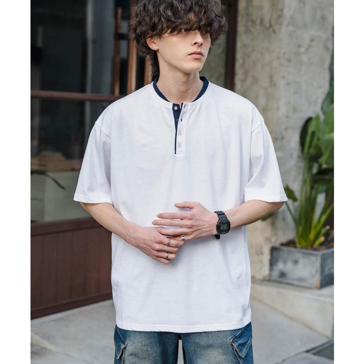 Tシャツ 半袖 ヘンリーネック | Rocky Monroe | 詳細画像4 