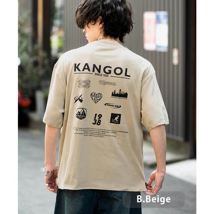 B.ベージュ | KANGOL 接触冷感 半袖Tシャツ | Rocky Monroe
