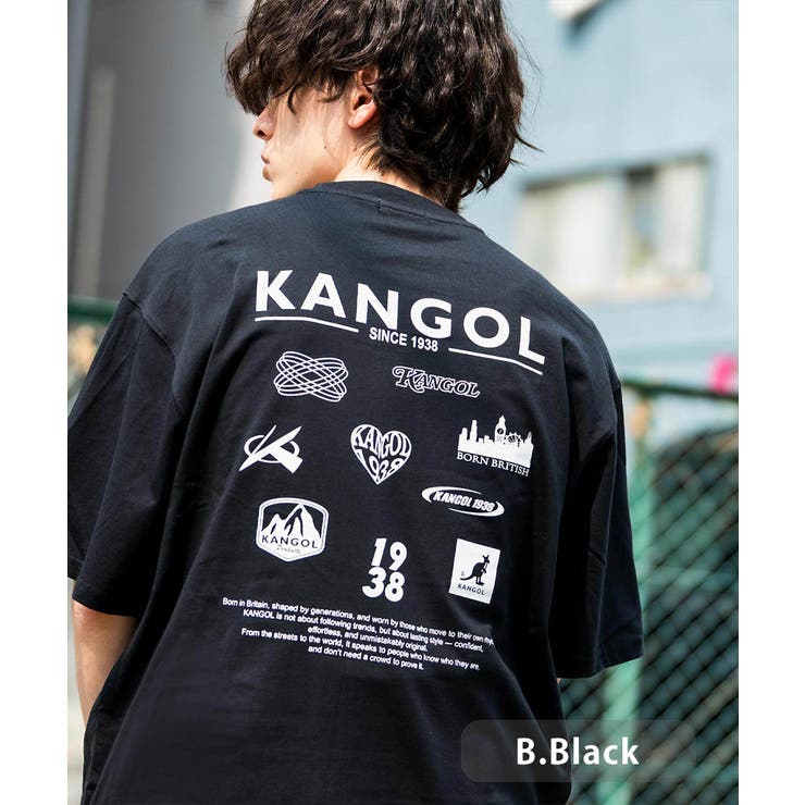 B.ブラック | KANGOL 接触冷感 半袖Tシャツ | Rocky Monroe