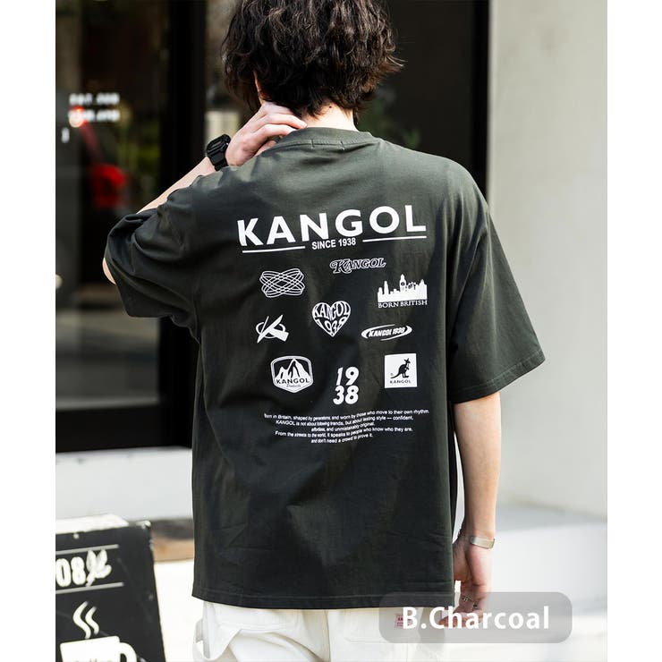 B.チャコール | KANGOL 接触冷感 半袖Tシャツ | Rocky Monroe