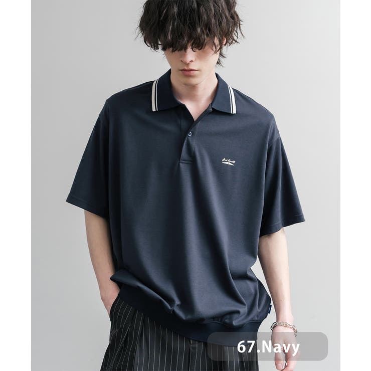 67.ネイビー | CONVERSE JACKPURCELL ポロシャツ | Rocky Monroe