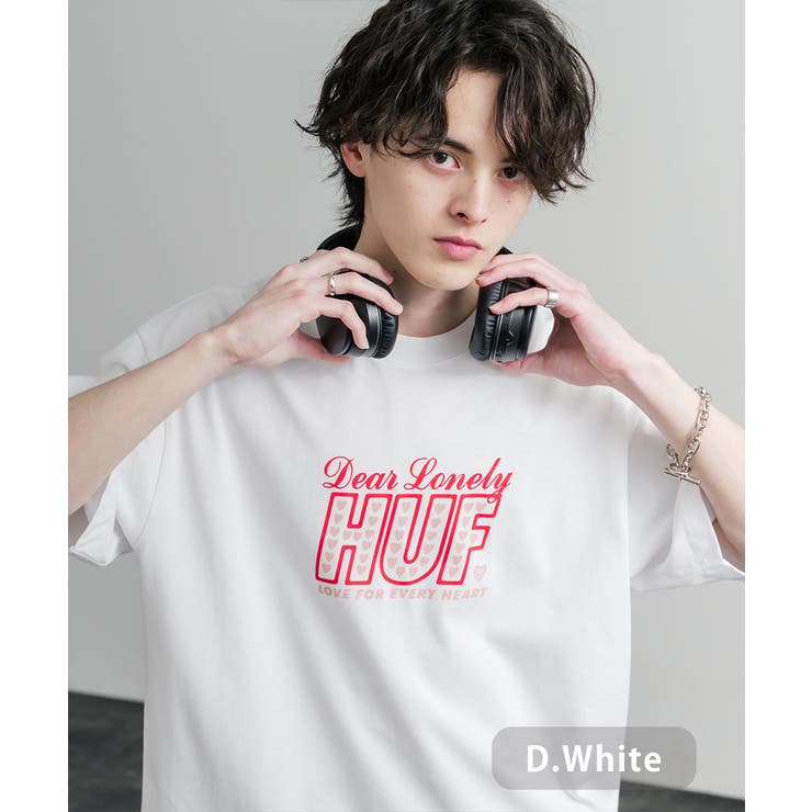 D.ホワイト | HUF プリントT 半袖 | Rocky Monroe