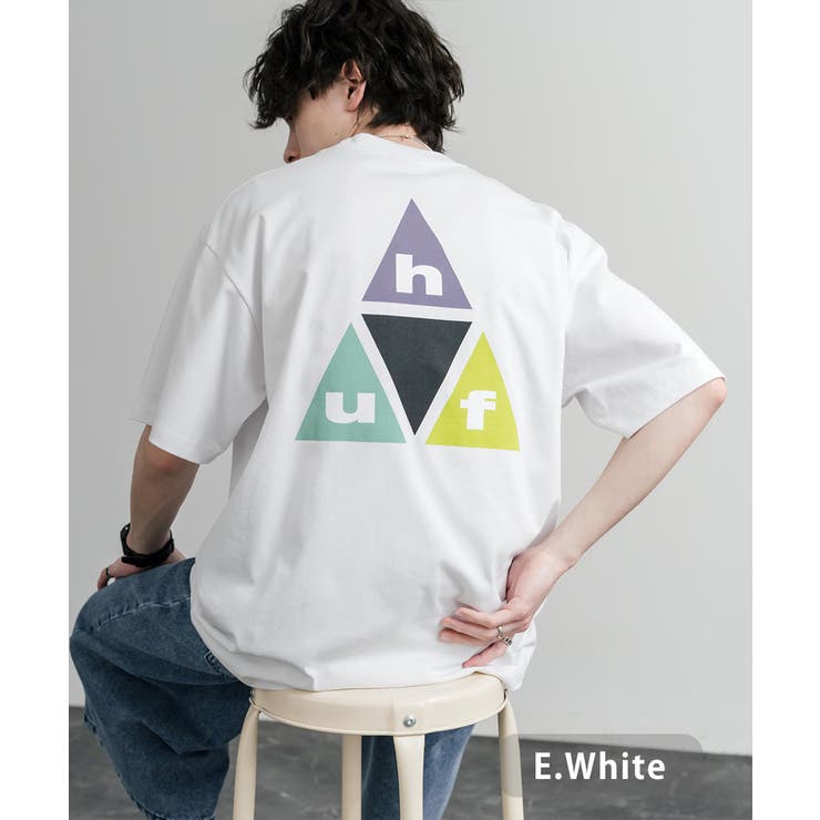 E.ホワイト | HUF プリントT 半袖 | Rocky Monroe