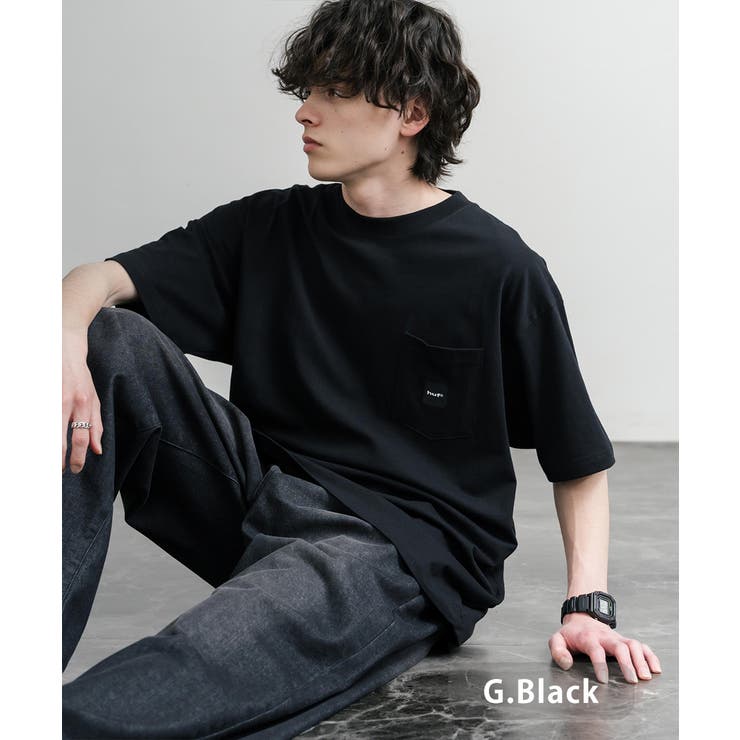 G.ブラック | HUF プリントT 半袖 | Rocky Monroe