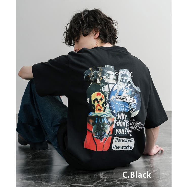 C.ブラック | HUF プリントT 半袖 | Rocky Monroe