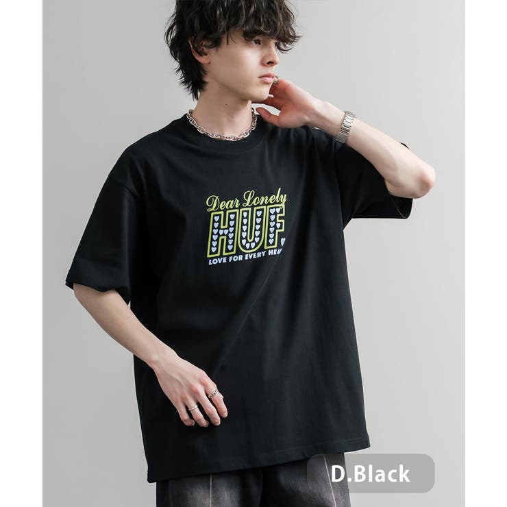 D.ブラック | HUF プリントT 半袖 | Rocky Monroe