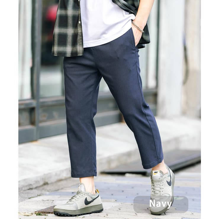 ネイビー | 接触冷感 多機能 クロップドパンツ | Rocky Monroe
