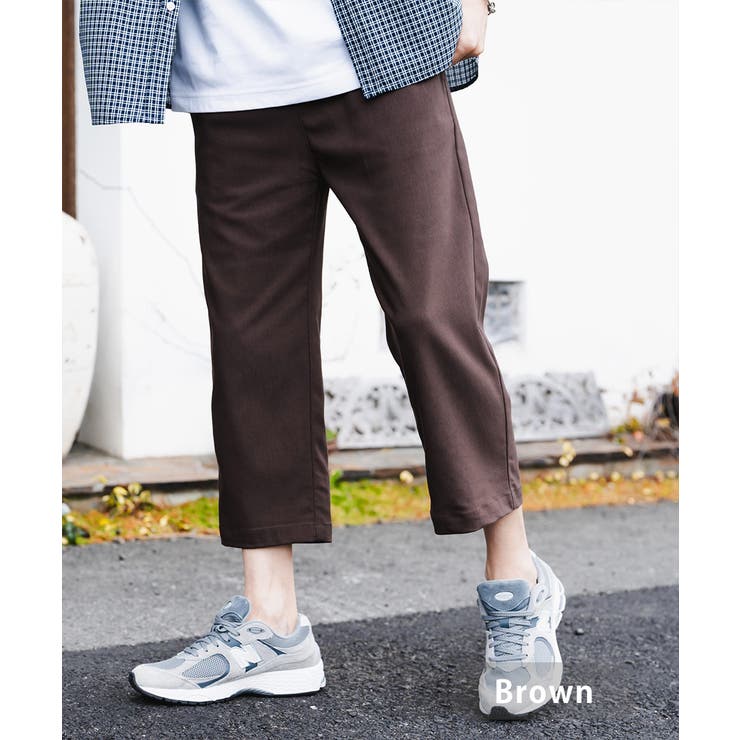 ブラウン | 接触冷感 多機能 クロップドパンツ | Rocky Monroe