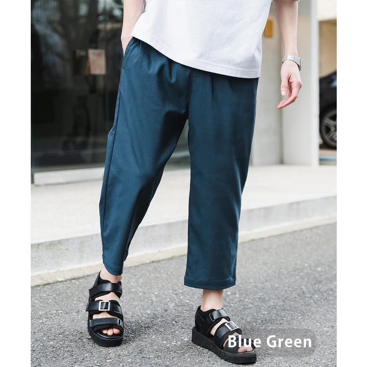 ブルーグリーン | 接触冷感 多機能 クロップドパンツ | Rocky Monroe