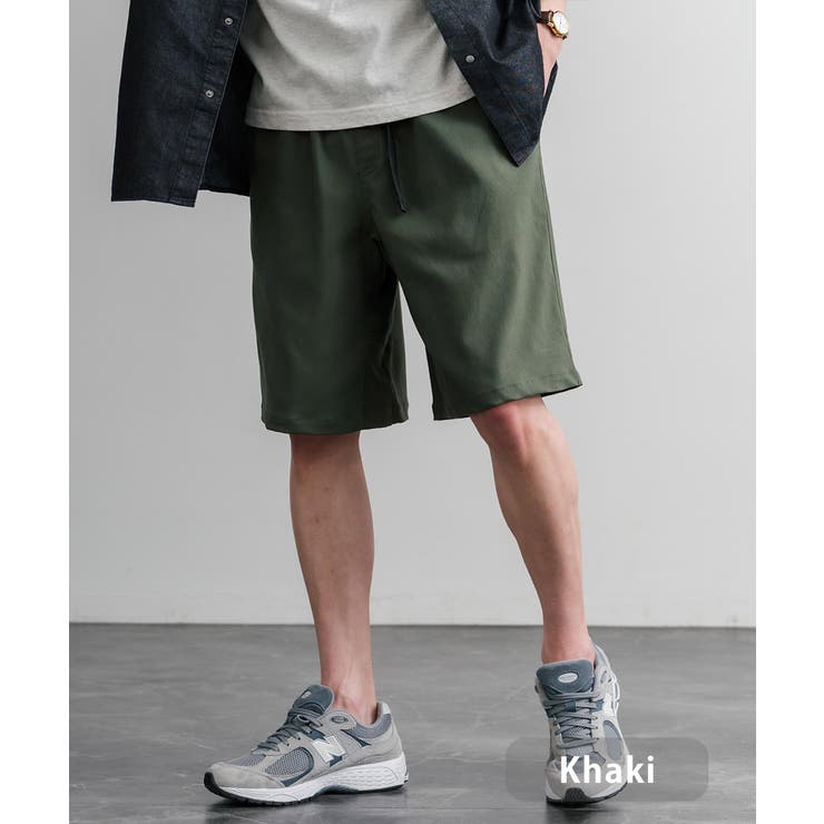 カーキ | 接触冷感 ショートパンツ 膝丈 | Rocky Monroe