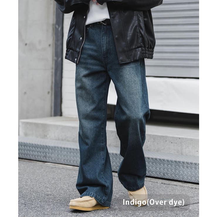 インディゴ(オーバーダイ) | フレアデニム セミフレア ワイド | Rocky Monroe