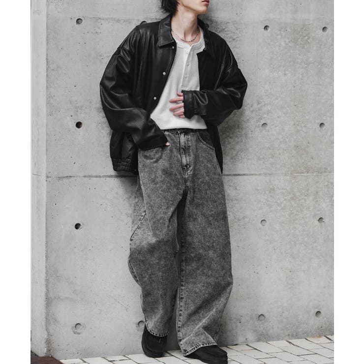 カーブデニム バレルレッグ ワイドテーパード | Rocky Monroe | 詳細画像13 