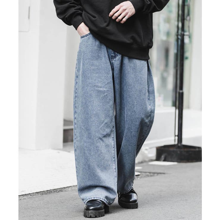 カーブデニム バレルレッグ ワイドテーパード | Rocky Monroe | 詳細画像14 