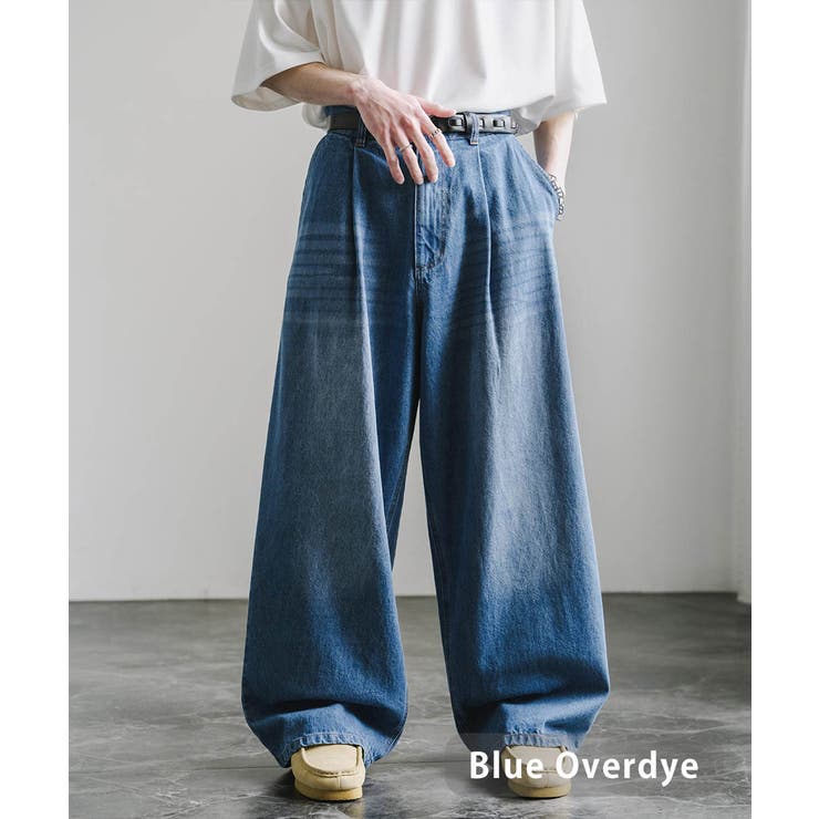 ブルーオーバーダイ | デニムパンツ ワイド バルーン | Rocky Monroe