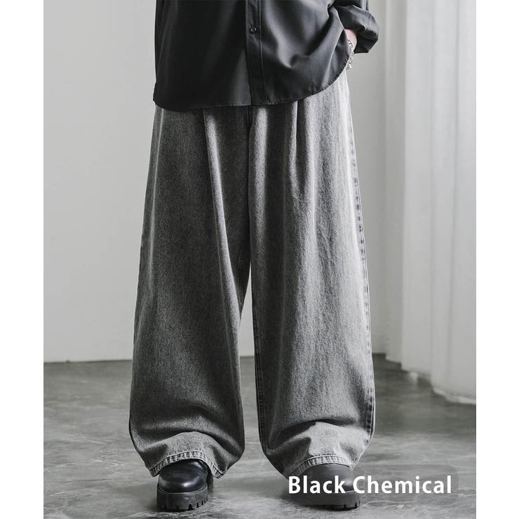 ブラックケミカル | デニムパンツ ワイド バルーン | Rocky Monroe