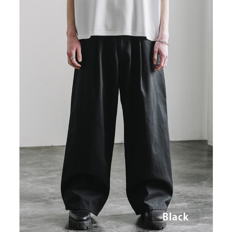 ブラック | デニムパンツ ワイド バルーン | Rocky Monroe