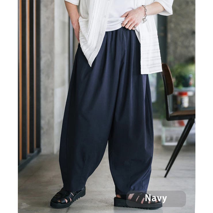 ネイビー | バルーンパンツ イージー 接触冷感 | Rocky Monroe