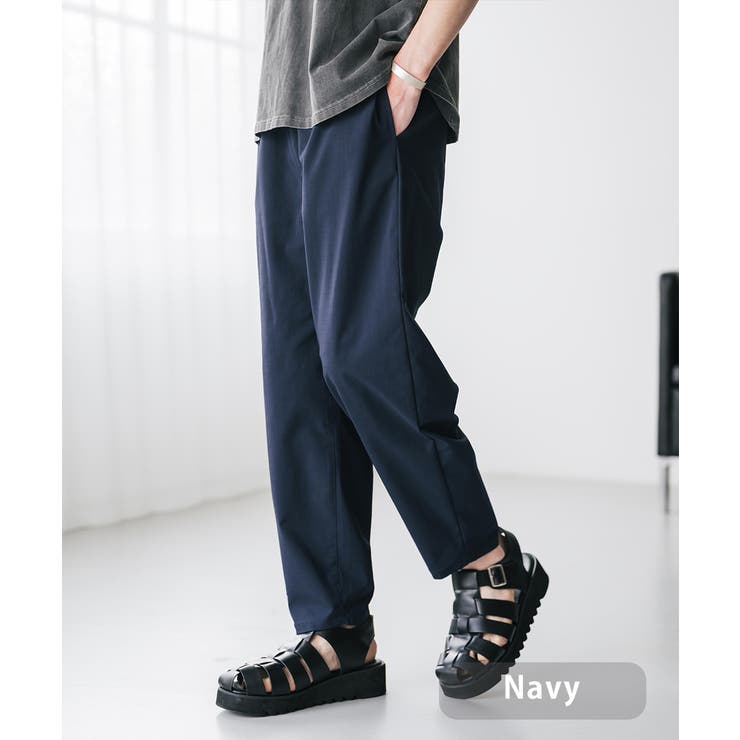 ネイビー | アンクルパンツ テーパード 接触冷感 | Rocky Monroe