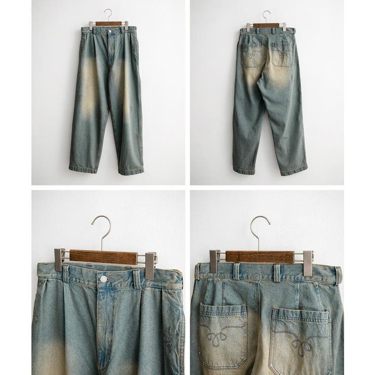 デニムパンツ ワイド ウエスタン調 | Rocky Monroe | 詳細画像19 